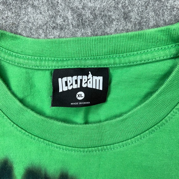 Ice Cream BBC Billionaire Boys Club Shirt Mens XL Green Tie Dye Lets Have Some - Picture 5 of 15
